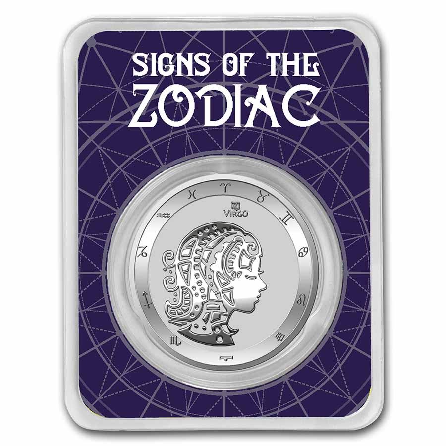 Buy 2021 Tokelau 1 oz Silver $5 Zodiac Series: Virgo BU (TEP) - Click Image to Close