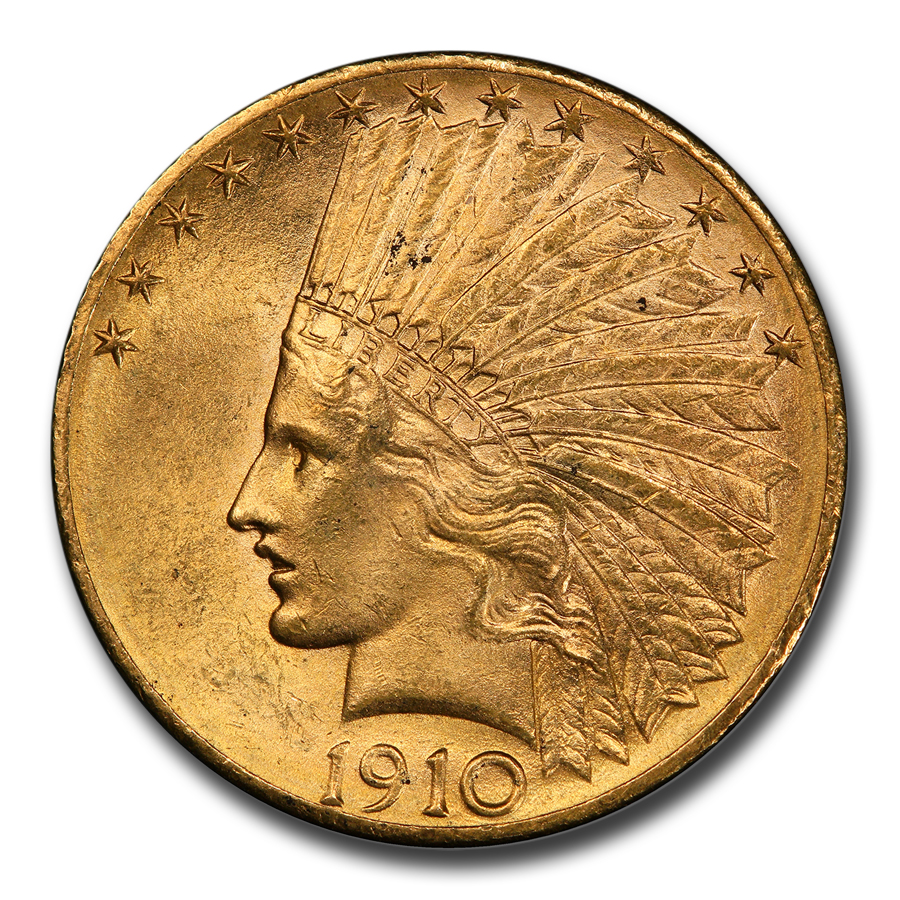 Buy 1910-D $10 Indian Gold Eagle MS-63 PCGS CAC