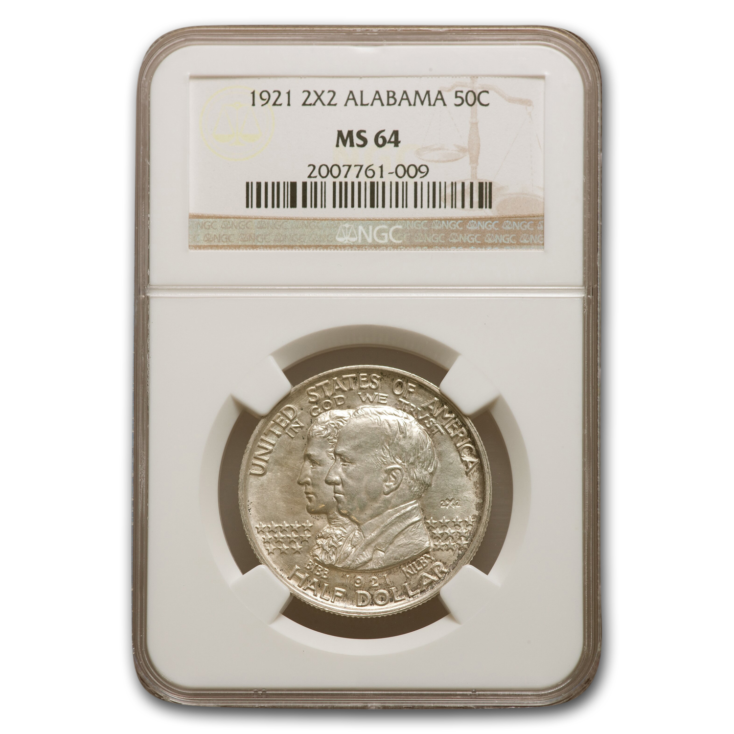 Buy 1921 2x2 Alabama Centennial Commemorative Half Dollar MS-64 NGC
