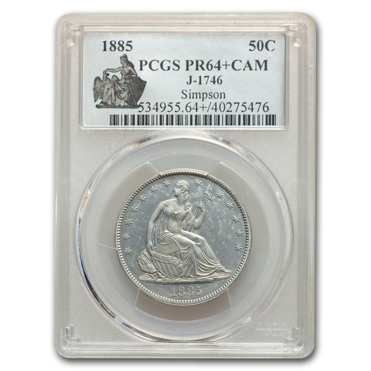 Buy 1885 Half Dollar Pattern PR-64+ Cameo PCGS (J-1746)