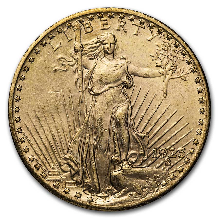 Buy 1925 $20 Saint-Gaudens Gold Double Eagle AU