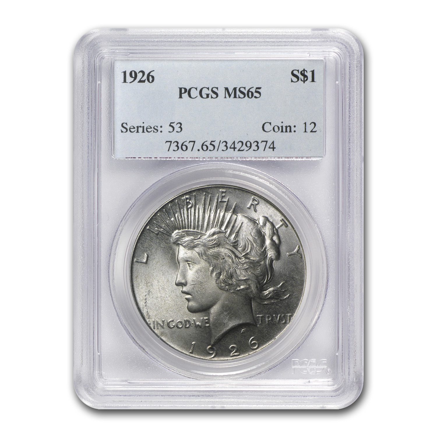 Buy 1926 Peace Dollar MS-65 PCGS