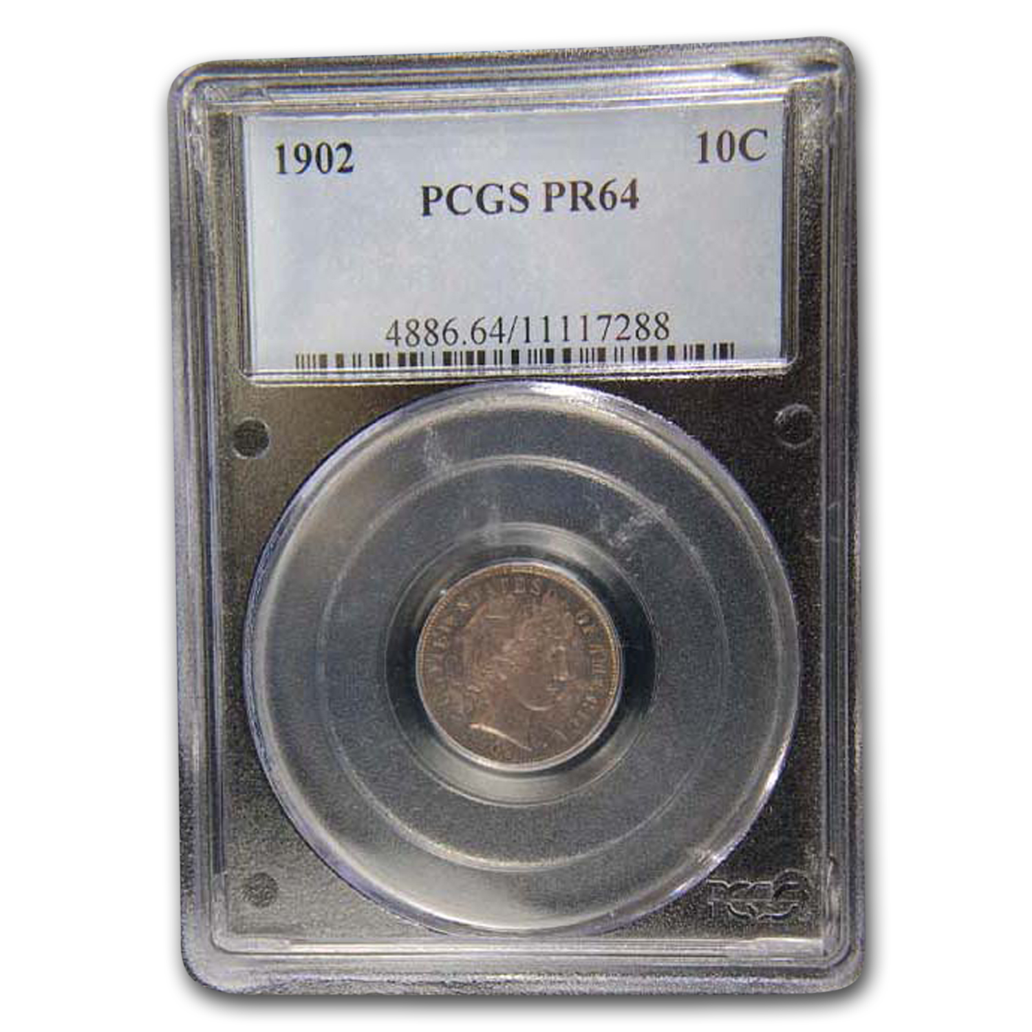 Buy 1902 Barber Dime PR-64 PCGS