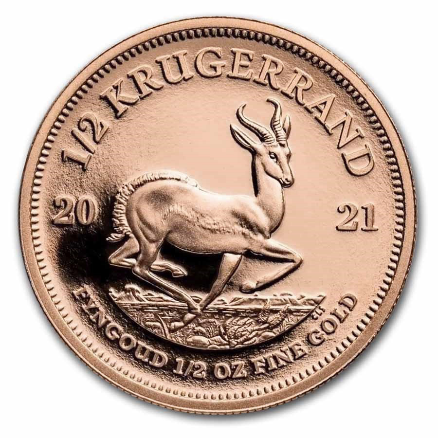 Buy 2021 South Africa 1/2 oz Proof Gold Krugerrand