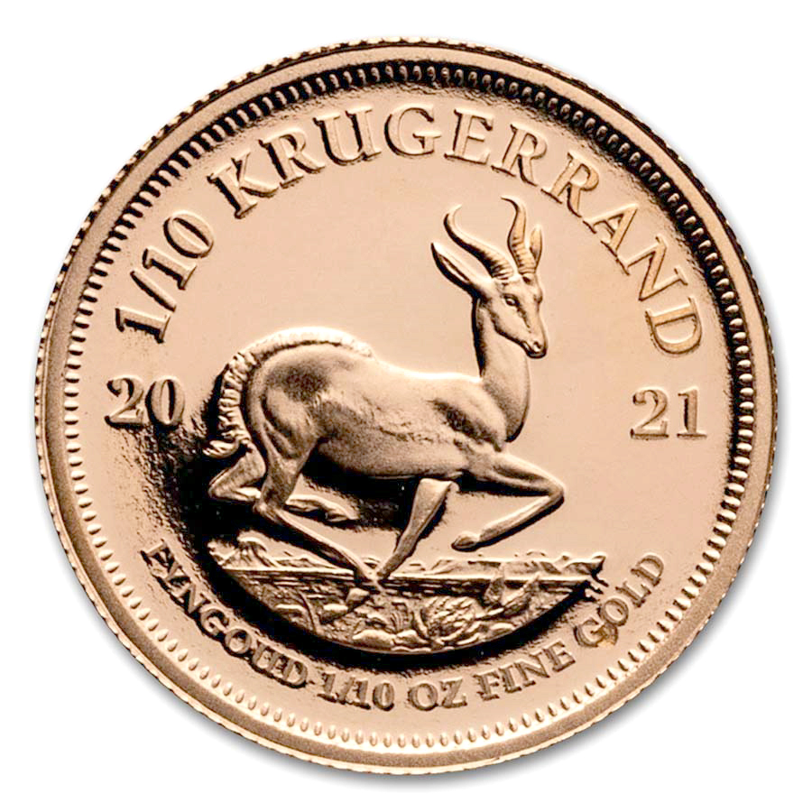 Buy 2021 South Africa 1/10 oz Proof Gold Krugerrand - Click Image to Close