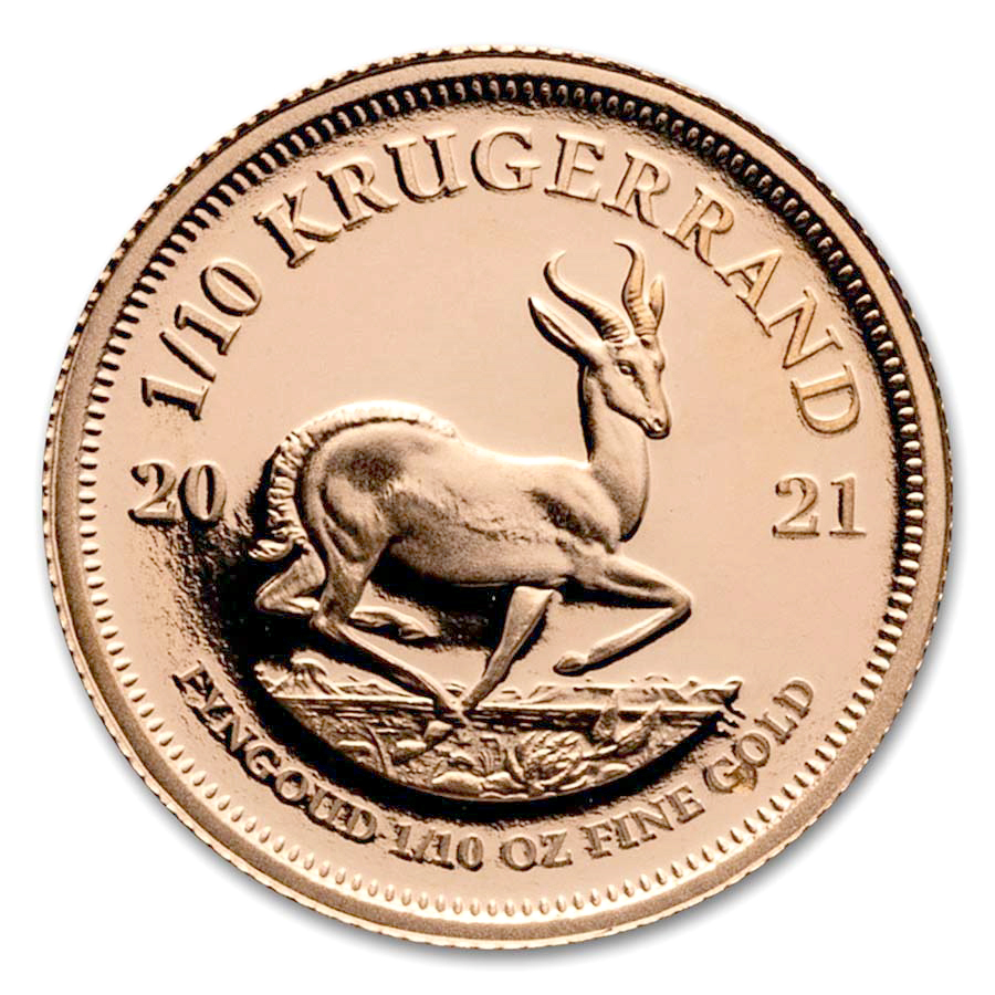 Buy 2021 South Africa 1/10 oz Proof Gold Krugerrand