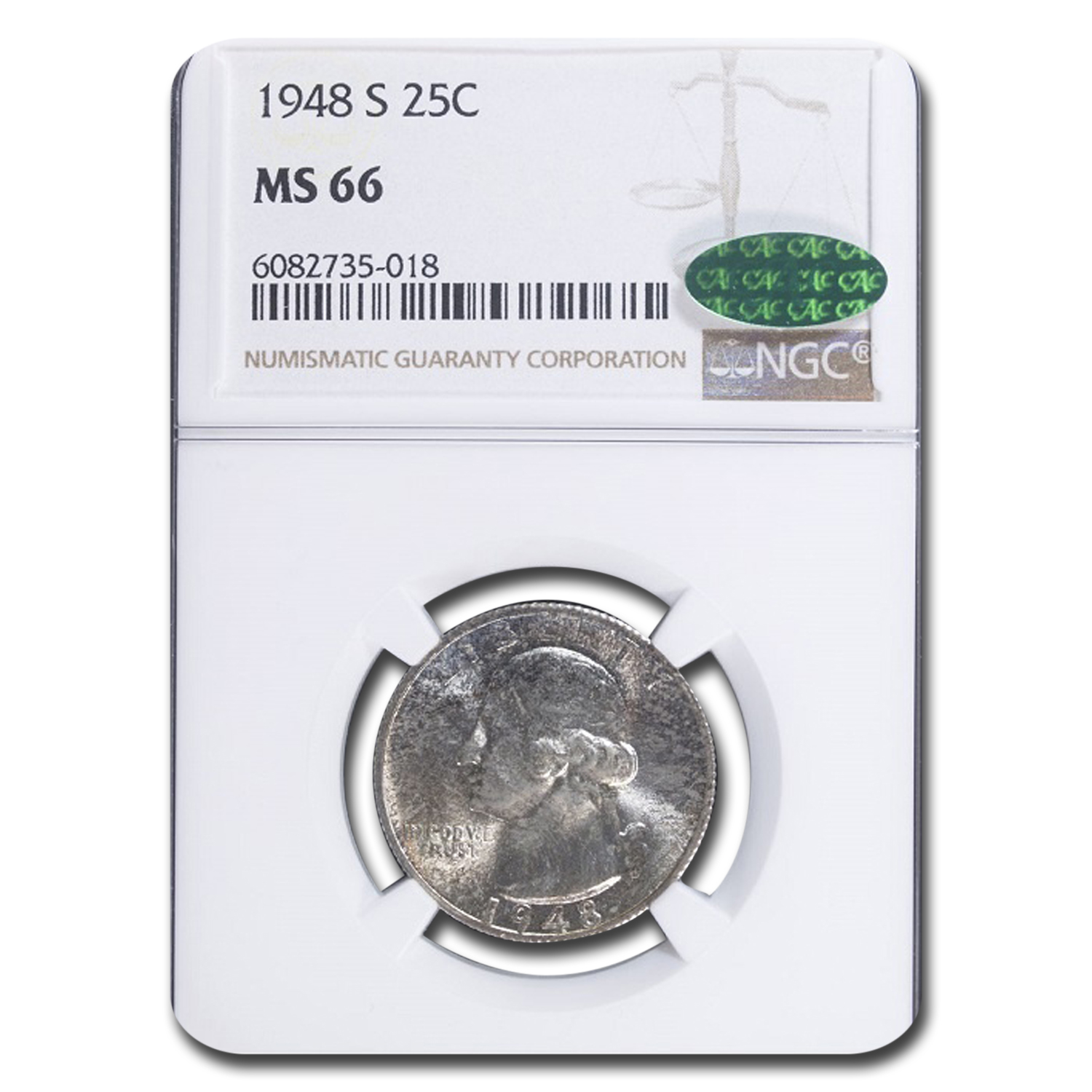 Buy 1948-S Washington Quarter MS-66 NGC CAC - Click Image to Close