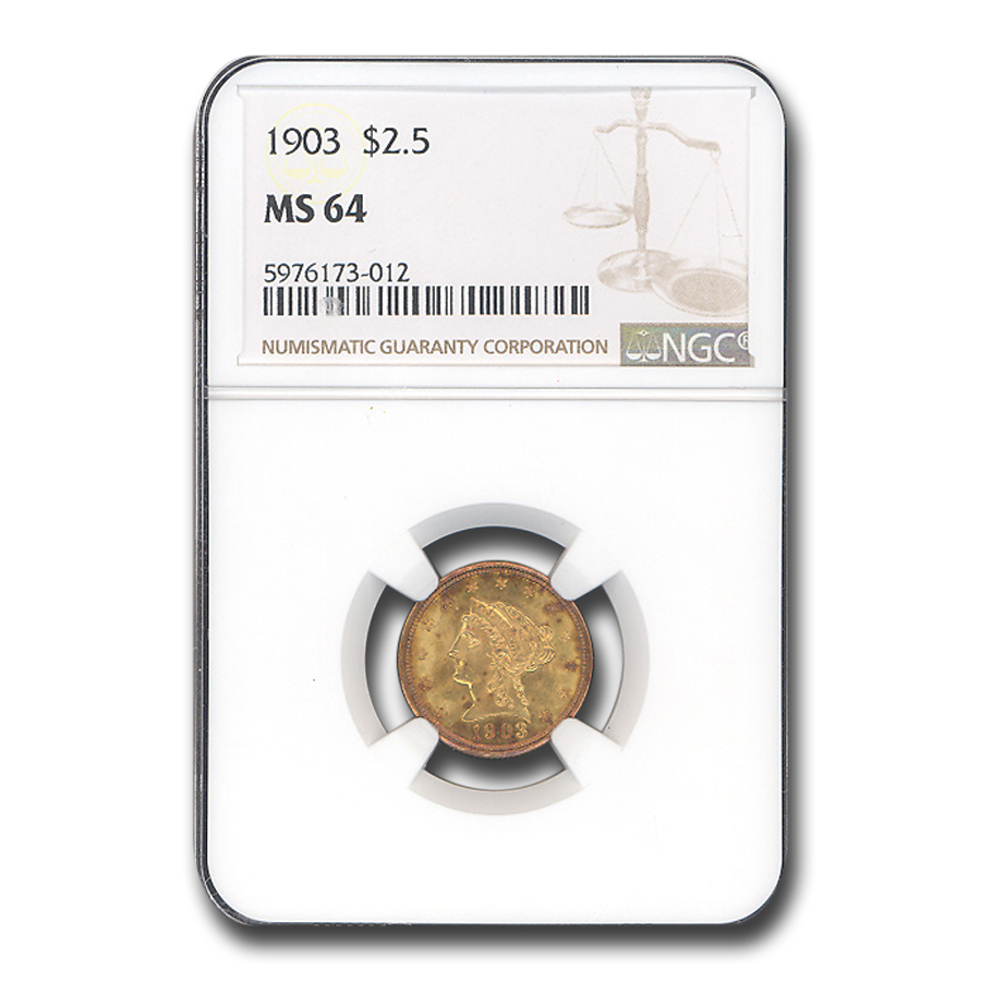 Buy 1903 $2.50 Liberty Gold Quarter Eagle MS-64 NGC