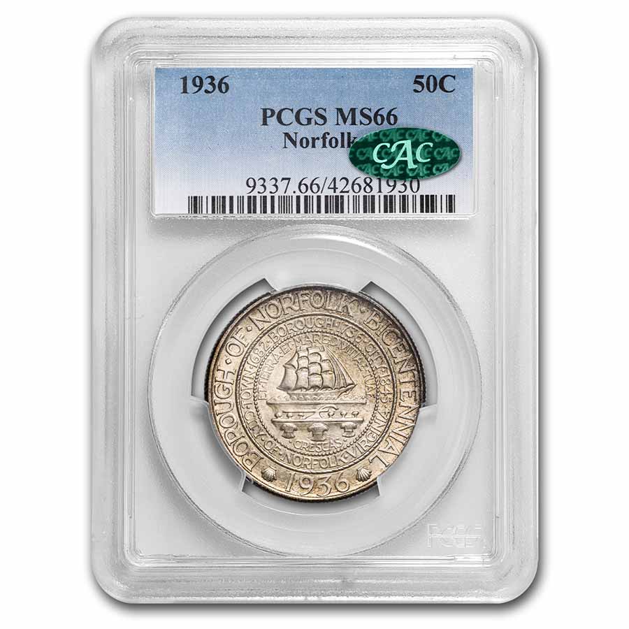 Buy 1936 Norfolk Half Dollar MS-66 PCGS CAC