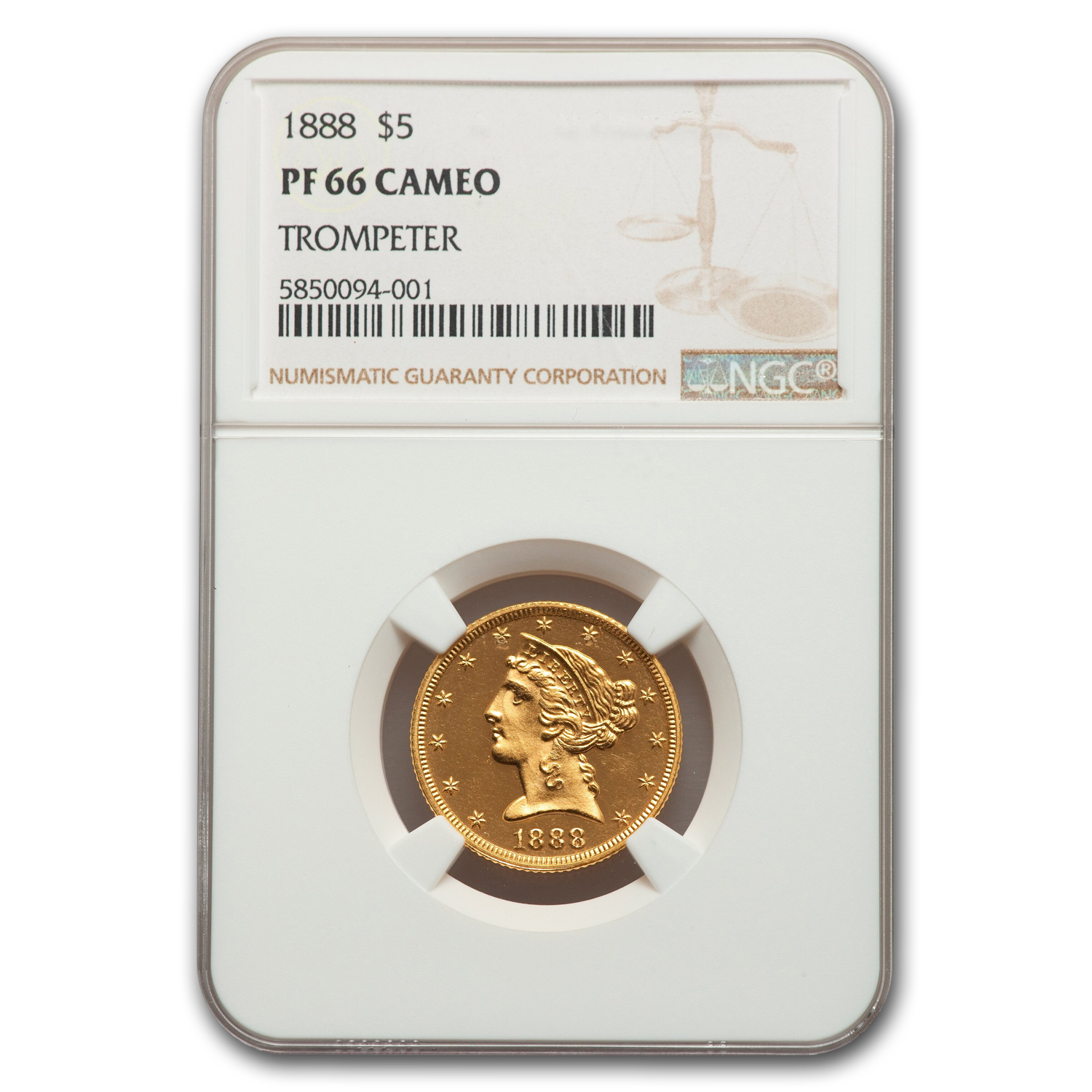 Buy 1888 $5 Liberty Gold Half Eagle PF-66 Cameo NGC