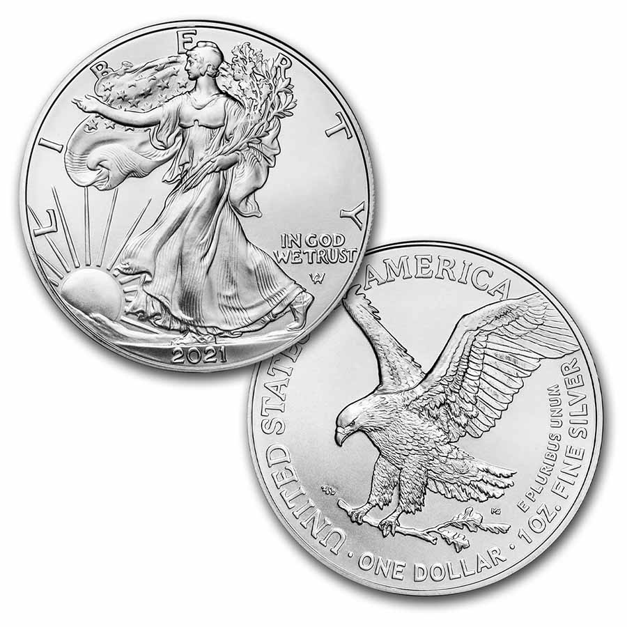 Buy 2021 1 oz American Silver Eagle Coin BU (Type 2)