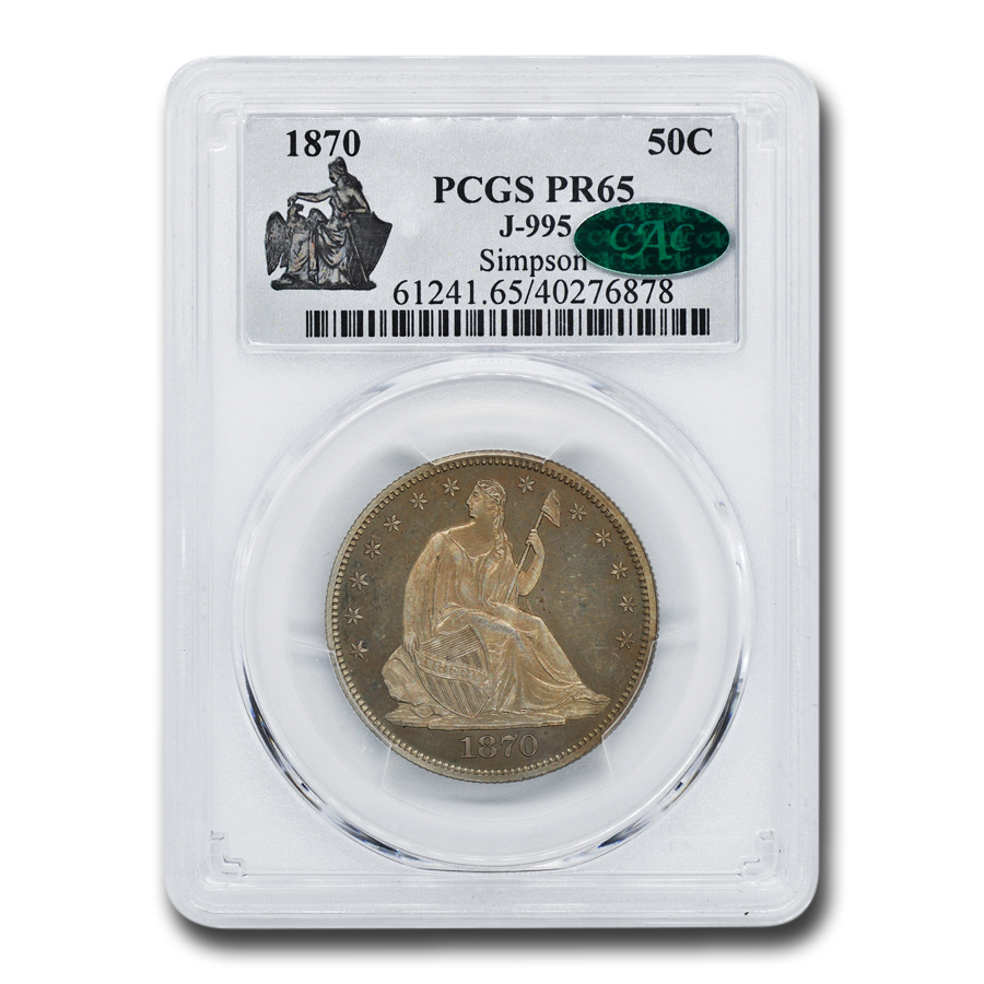 Buy 1870 Half Dollar Pattern PR-65 PCGS CAC (J-995)