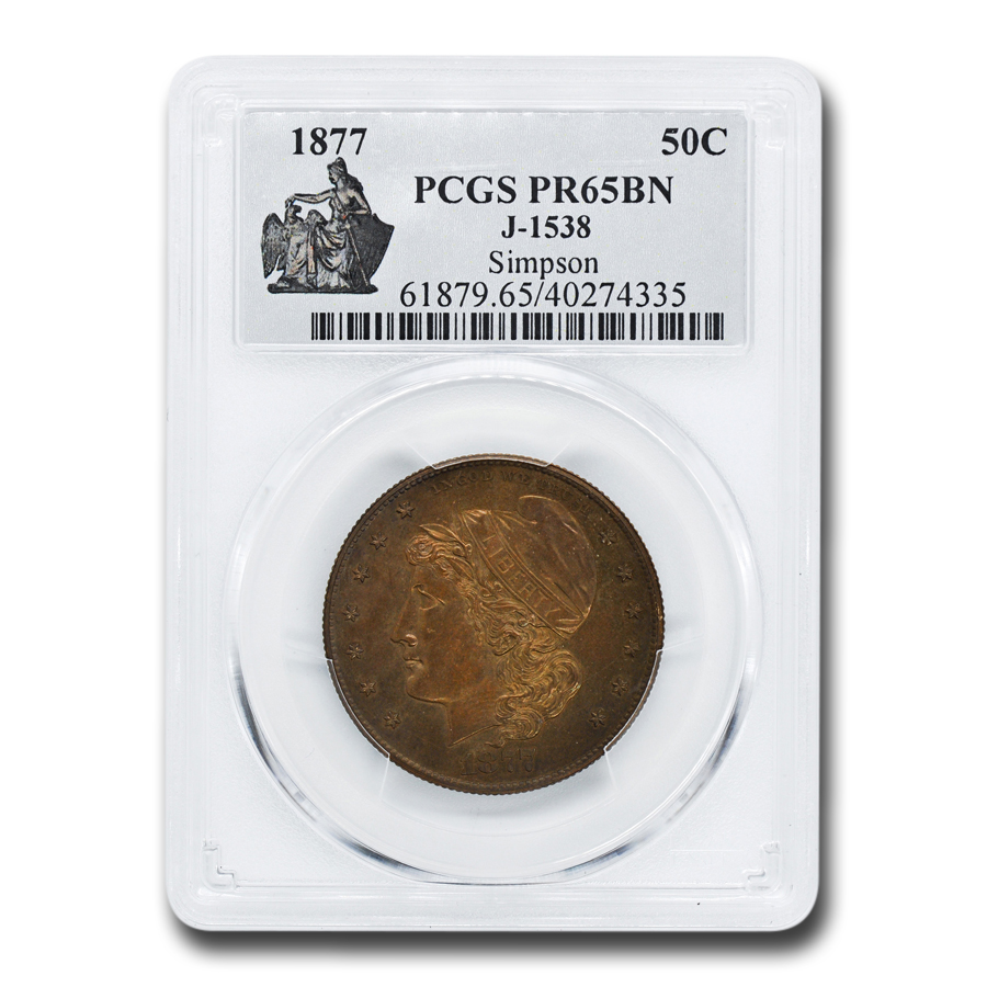 Buy 1877 Half Dollar Pattern PR-65 PCGS (Brown, J-1538)