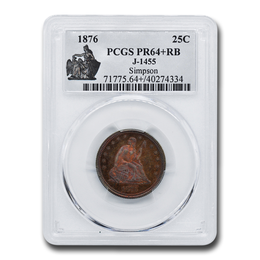 Buy 1876 Quarter Pattern PR-64+ PCGS (RB J-1455)