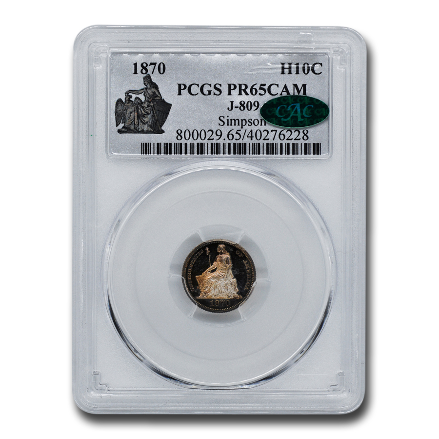 Buy 1870 Half Dime Pattern PR-65 Cameo PCGS CAC (J-809)