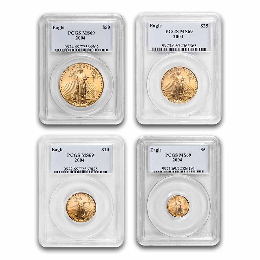 Buy 4-Coin American Gold Eagle Set MS-69 PCGS (Random Year)