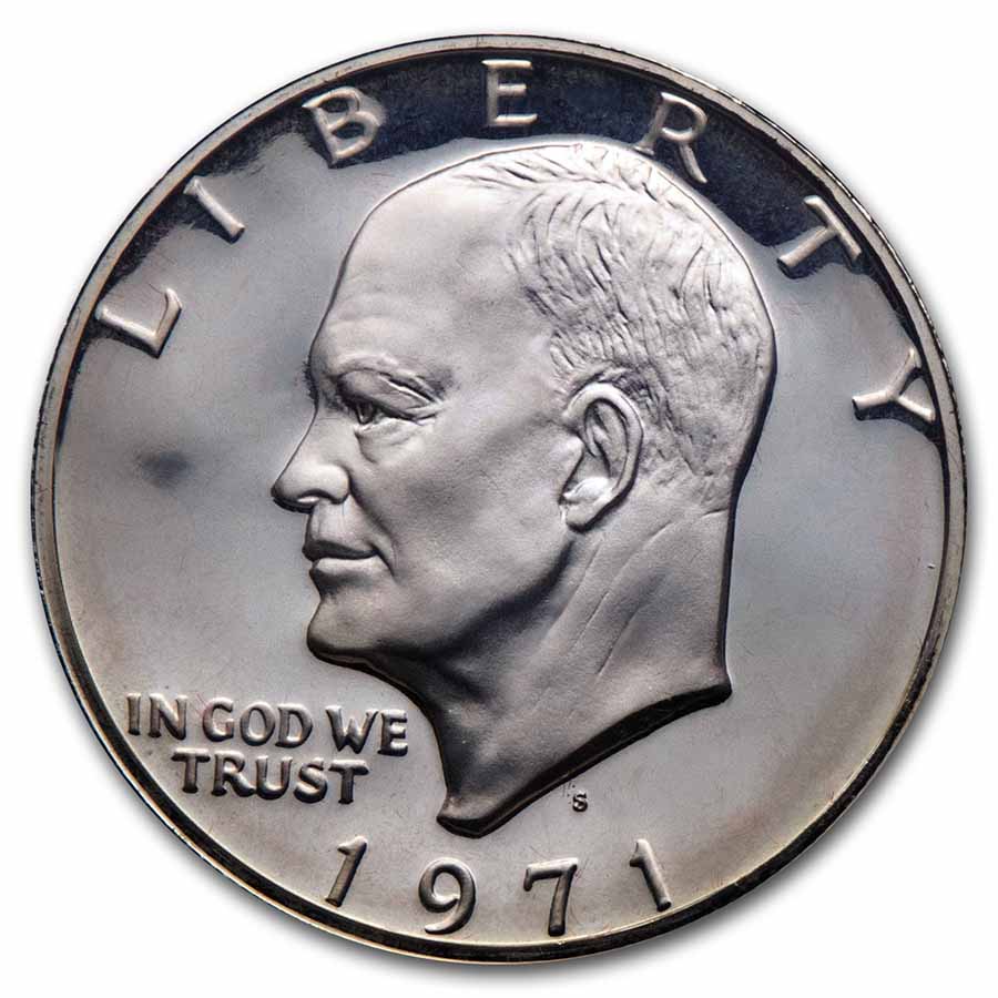 Buy 1971-1974 40% Silver Eisenhower Dollar Proof (Gold Seal Case)