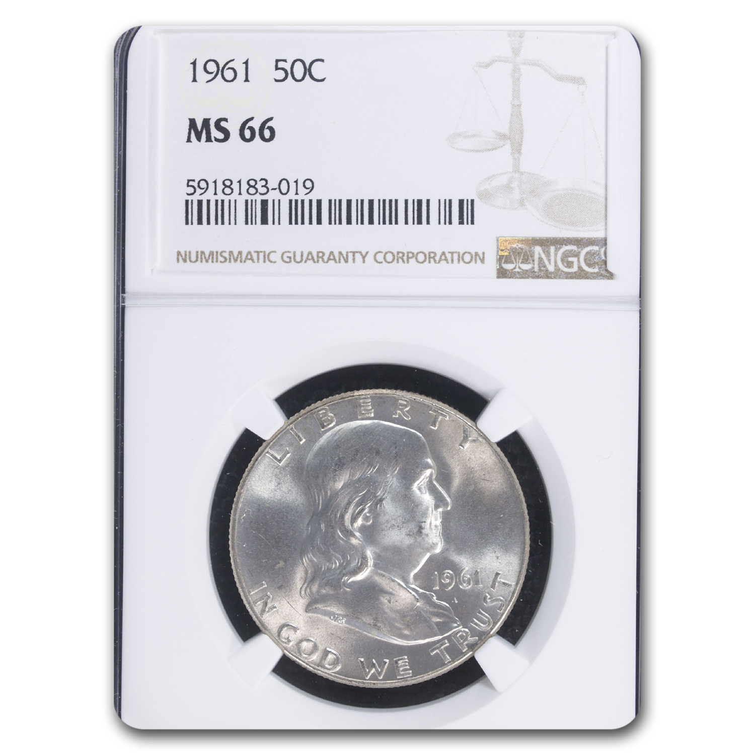 Buy 1961 Franklin Half Dollar MS-66 NGC