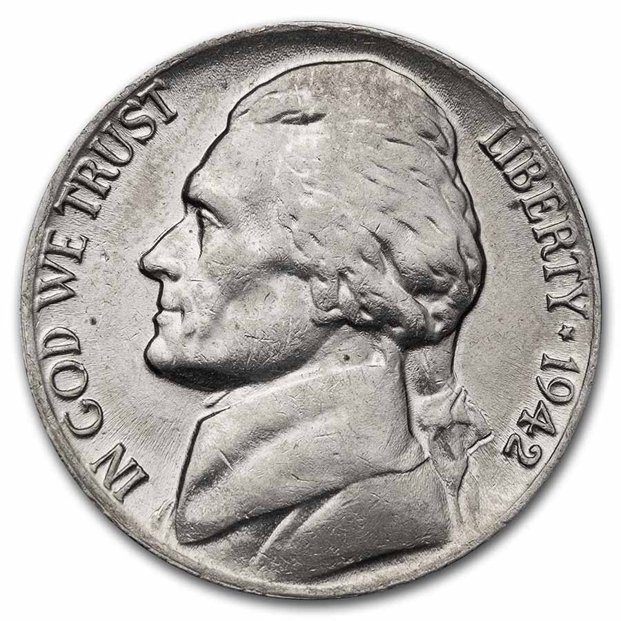 Buy 1942 Jefferson Nickel Choice AU