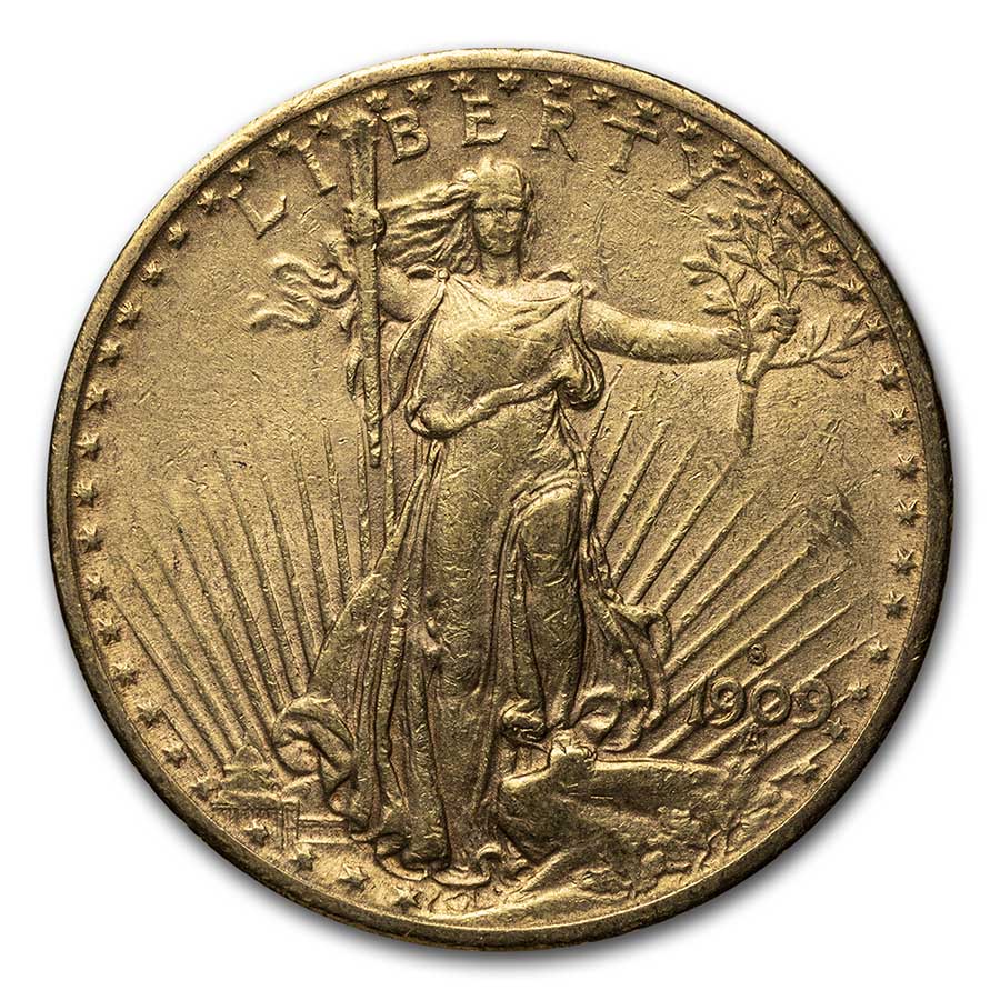 Buy 1909-S $20 Saint-Gaudens Gold Double Eagle XF