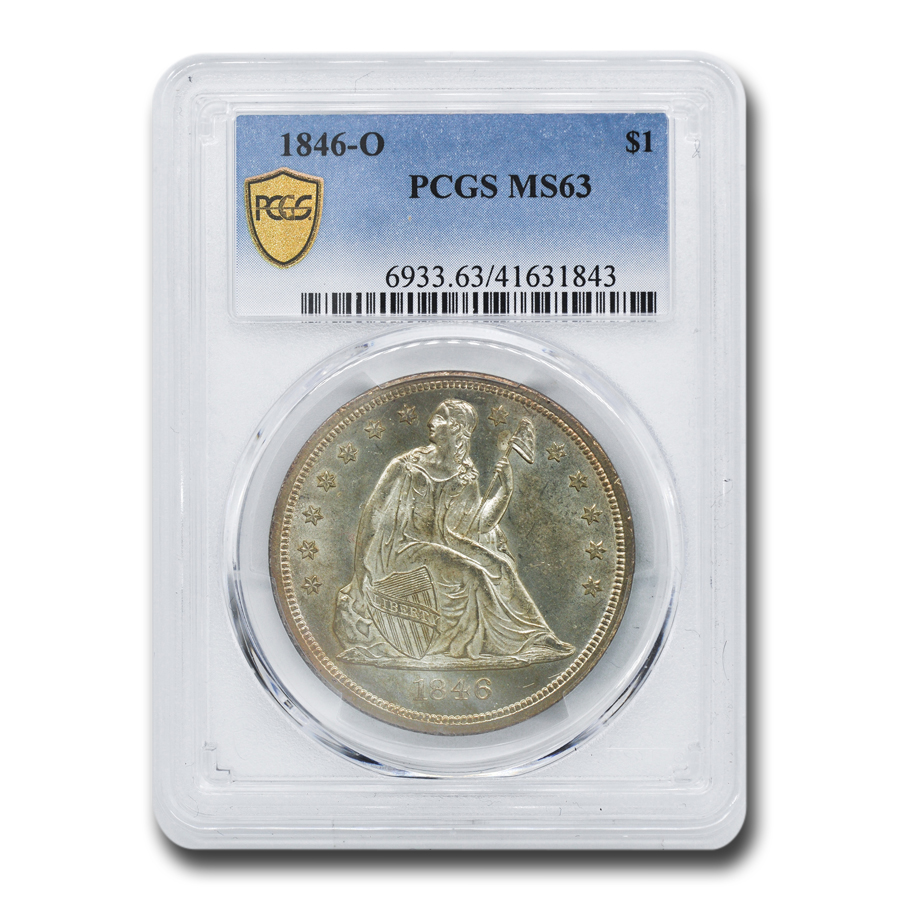 Buy 1846-O Liberty Seated Dollar MS-63 PCGS