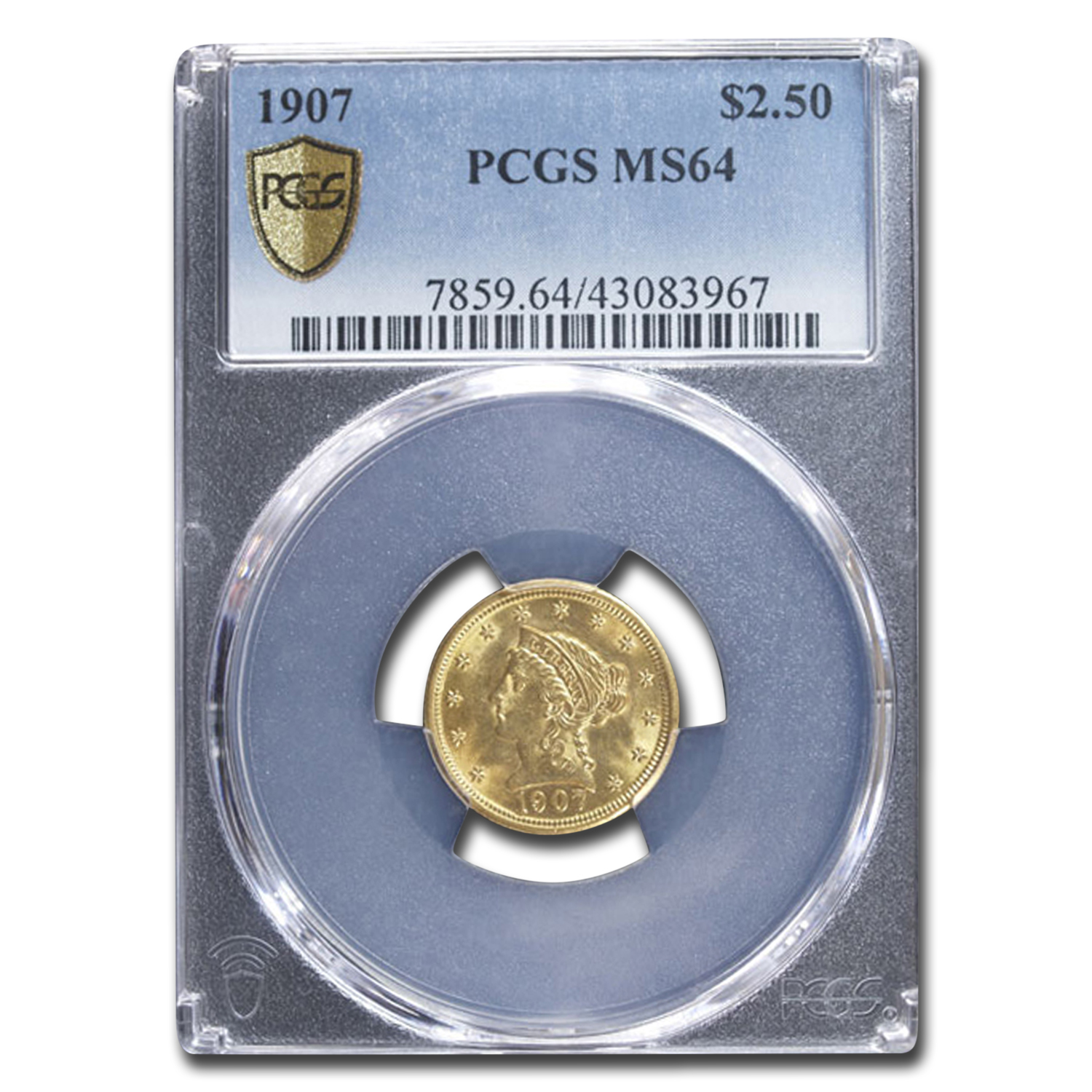 Buy 1907 $2.50 Liberty Gold Quarter Eagle MS-64 PCGS - Click Image to Close