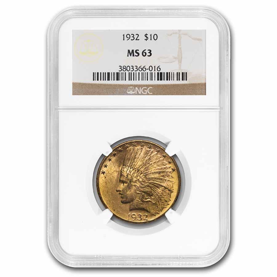 Buy 1932 $10 Indian Gold Eagle MS-63 NGC