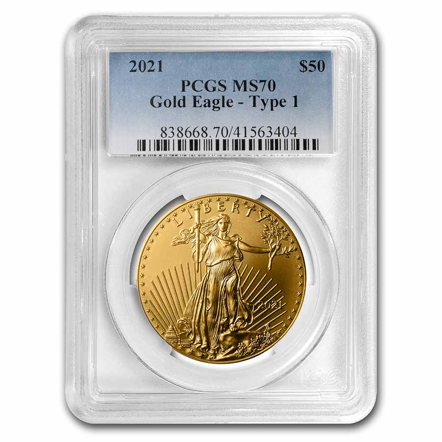 Buy 2021 1 oz American Gold Eagle MS-70 PCGS