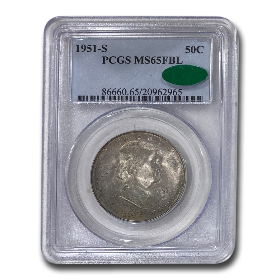 Buy 1951-S Franklin Half Dollar MS-65 PCGS CAC (FBL)