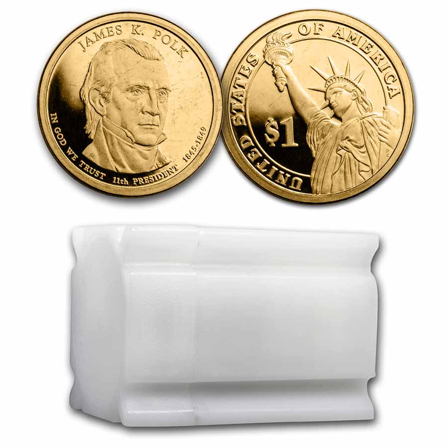 Buy 2009 James Polk Pres. Dollar Roll Gold 20 Coin