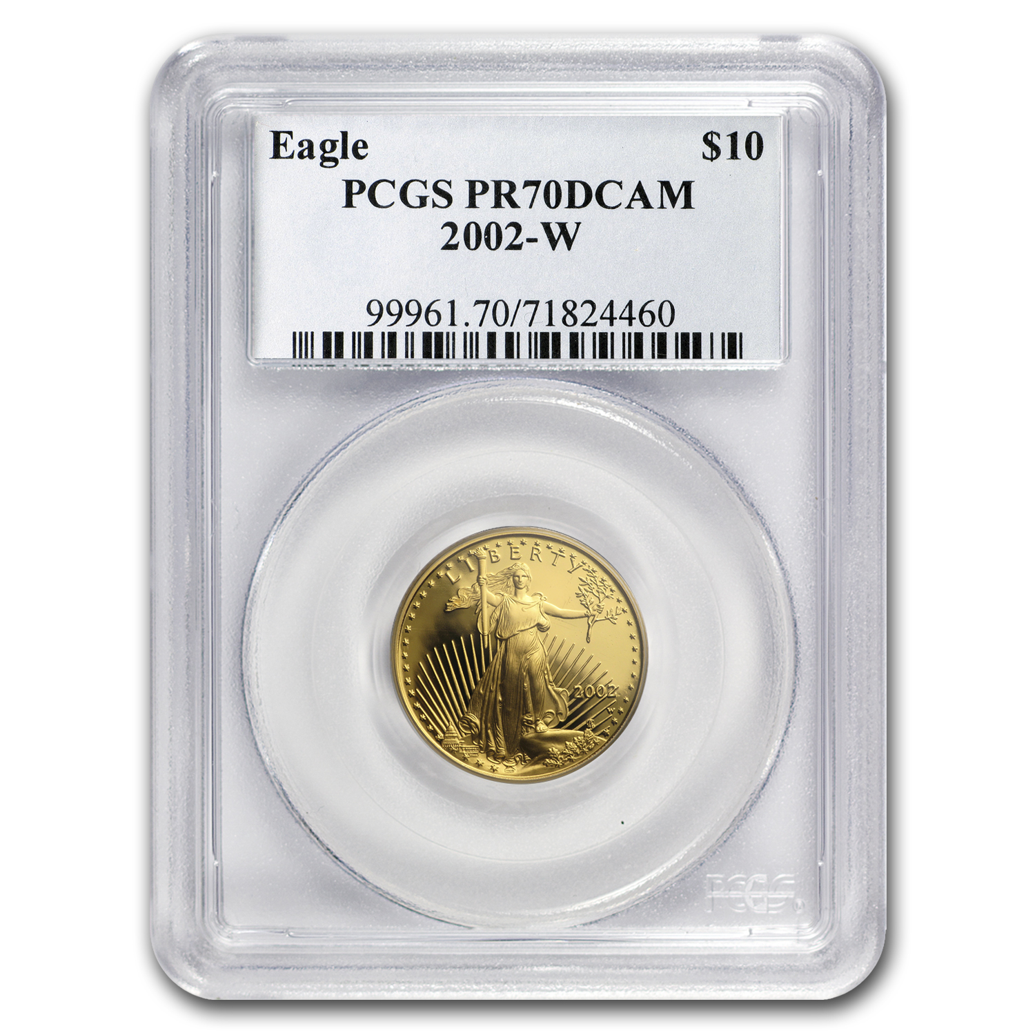 Buy 2002-W 1/4 oz Proof American Gold Eagle PR-70 DCAM PCGS