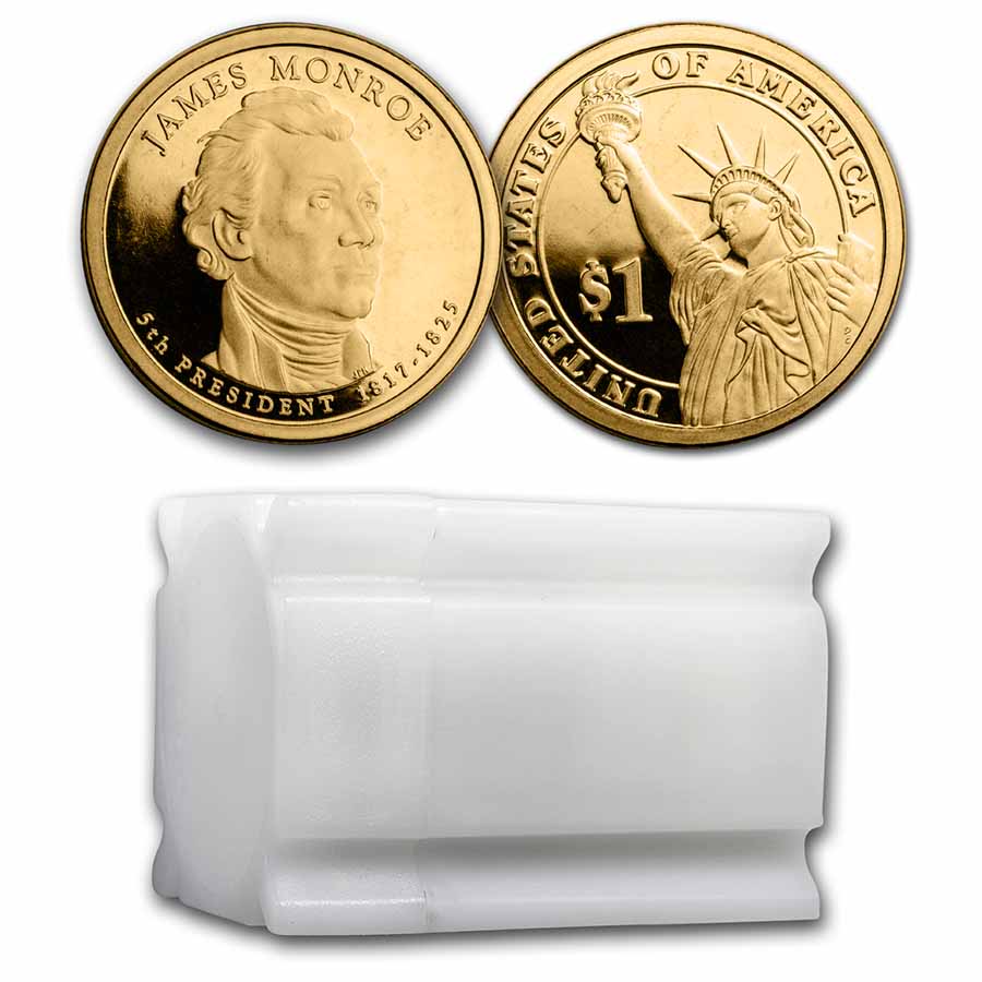 Buy 2008-S James Monroe 20-Coin Presidential Dollar Roll PR - Click Image to Close