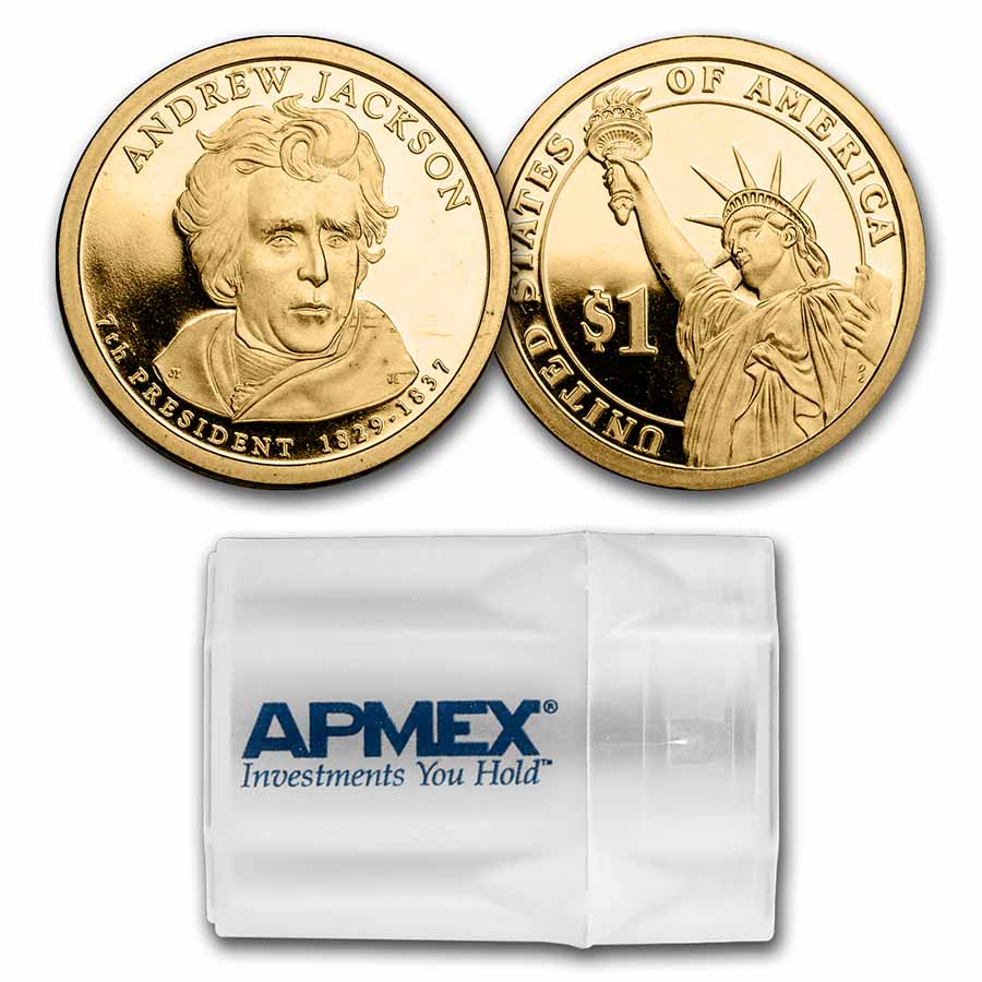 Buy 2008-S Andrew Jackson 20-Coin Presidential Dollar Roll PR