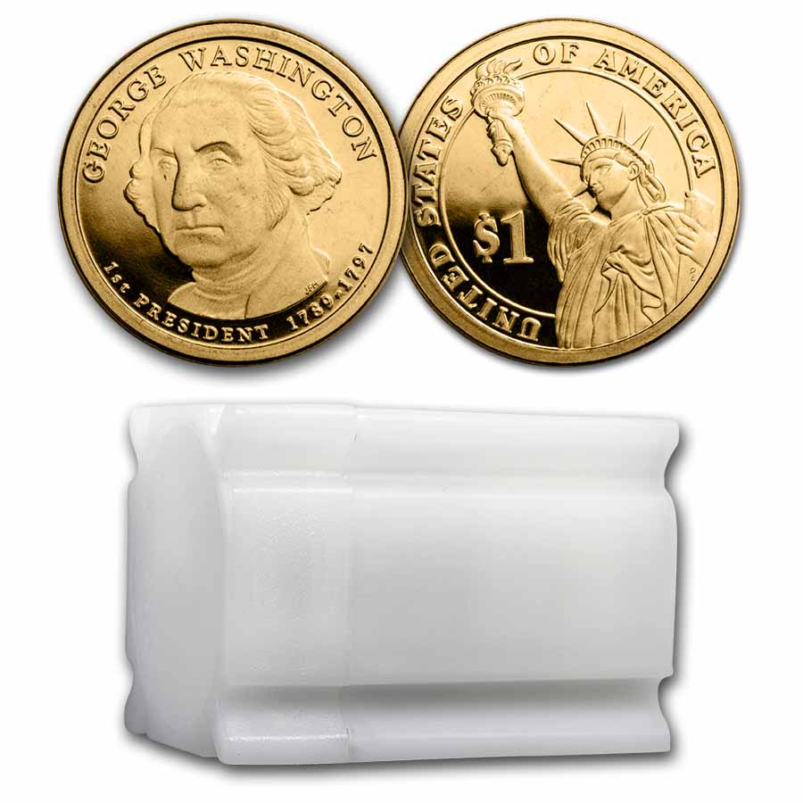 Buy 2007-S George Washington 20-Coin Presidential Dollar Roll PR