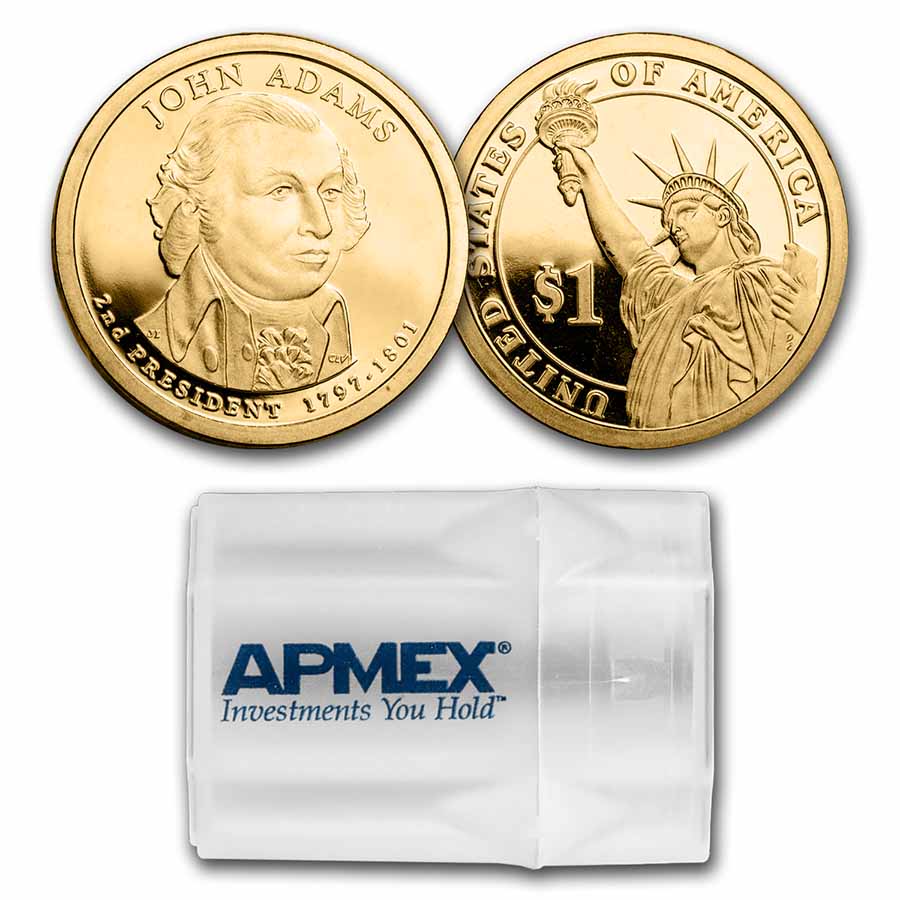 Buy 2007-S John Adams 20-Coin Presidential Dollar Roll PR