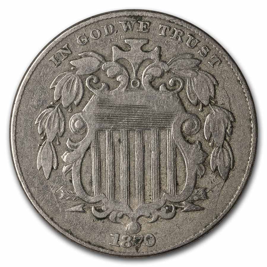 Buy 1870 Shield Nickel Fine
