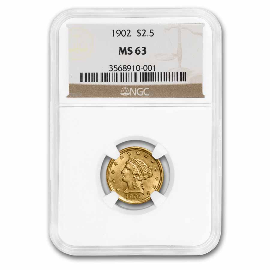 Buy 1902 $2.50 Liberty Gold Quarter Eagle MS-63 NGC