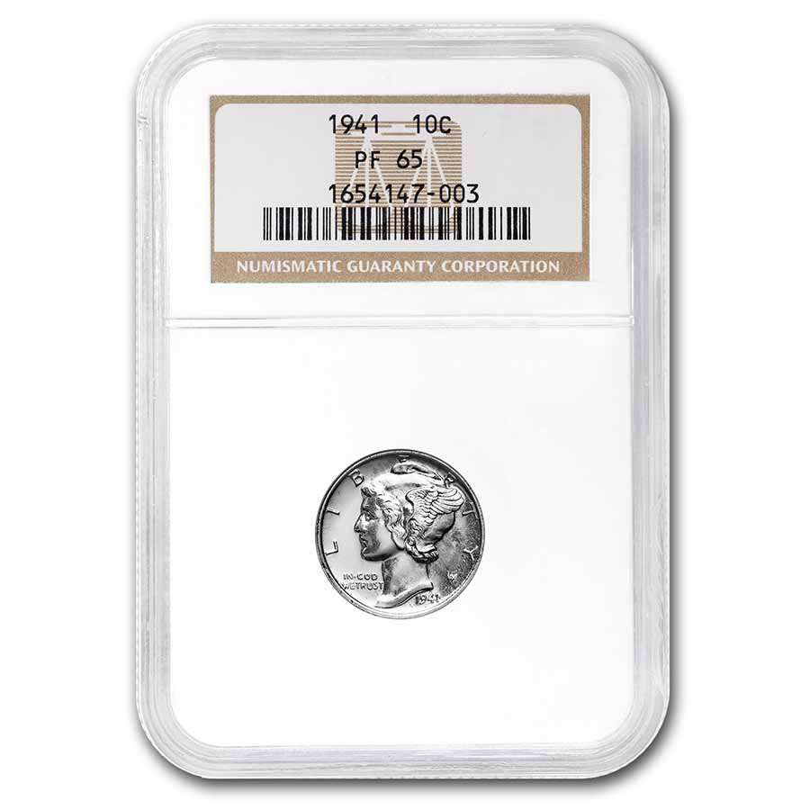 Buy 1941 Mercury Dime PF-65 NGC