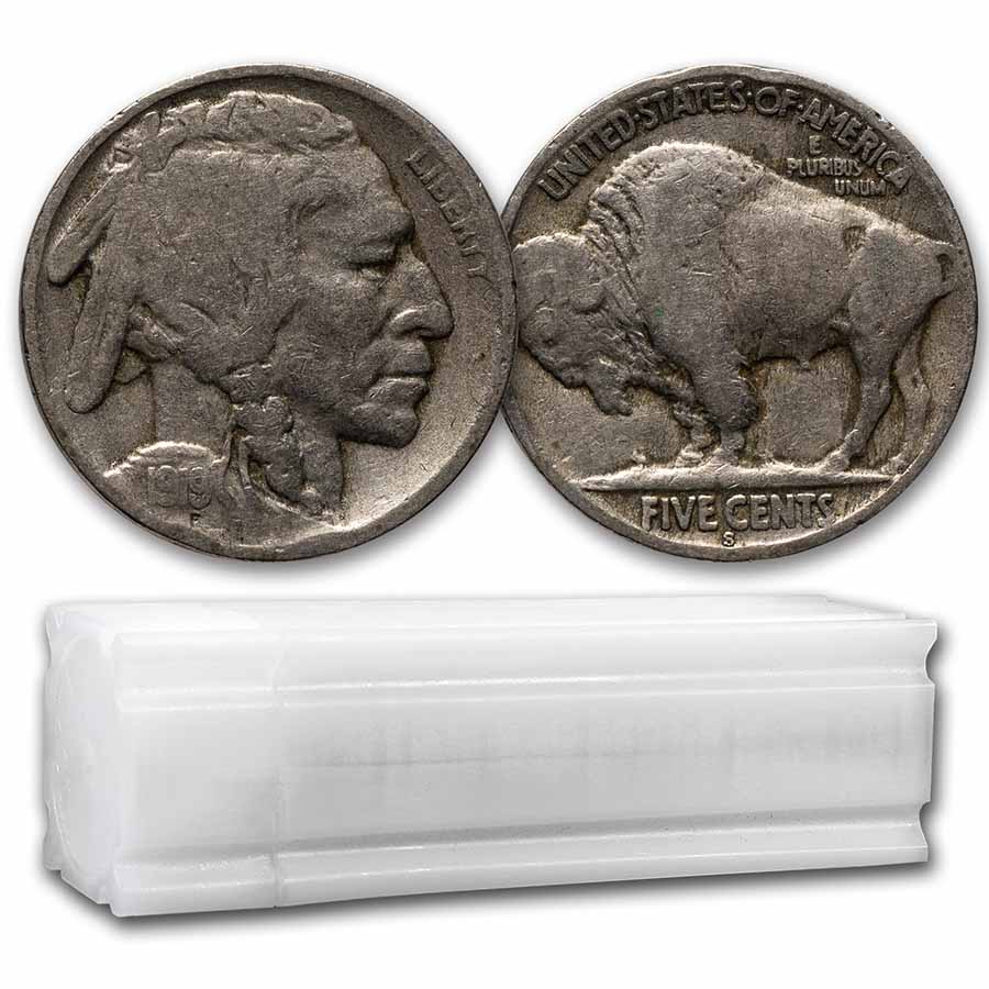 Buy 1919-S Buffalo Nickel 40-Coin Roll Avg Circ