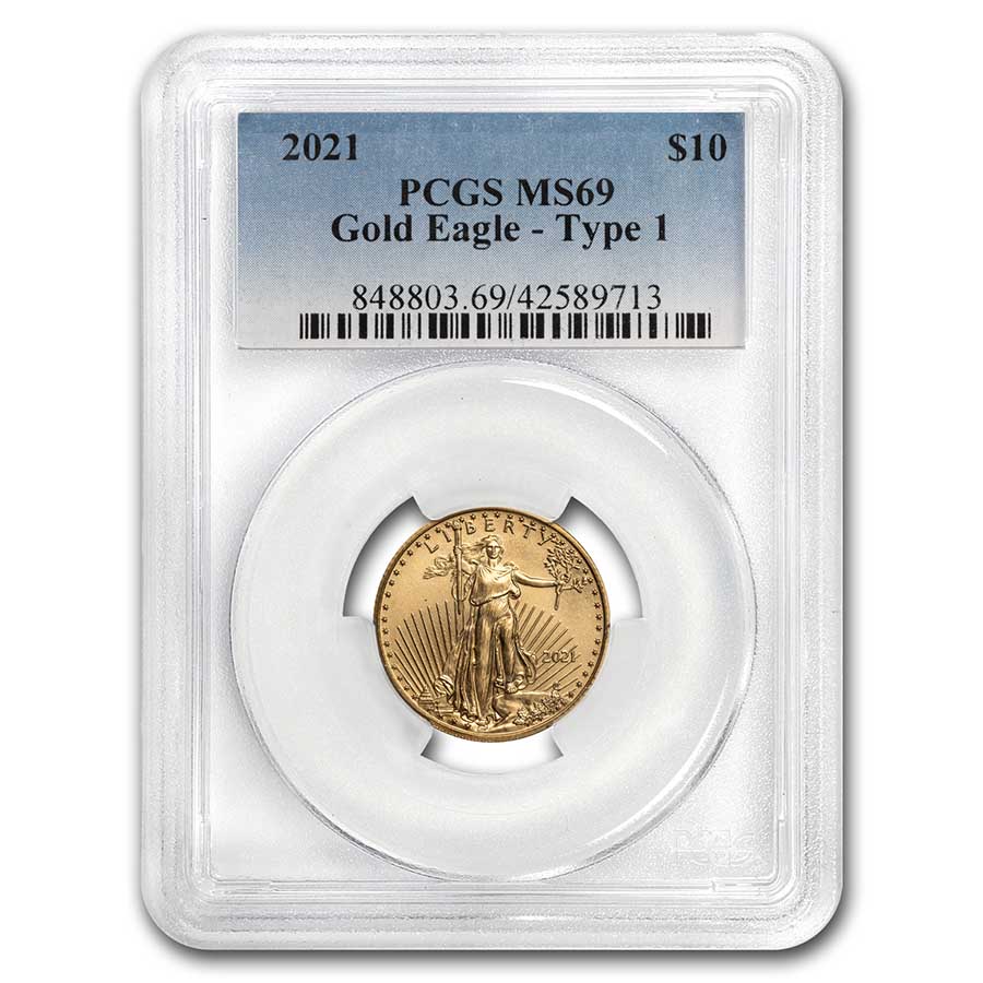 Buy 2021 1/4 oz American Gold Eagle MS-69 PCGS