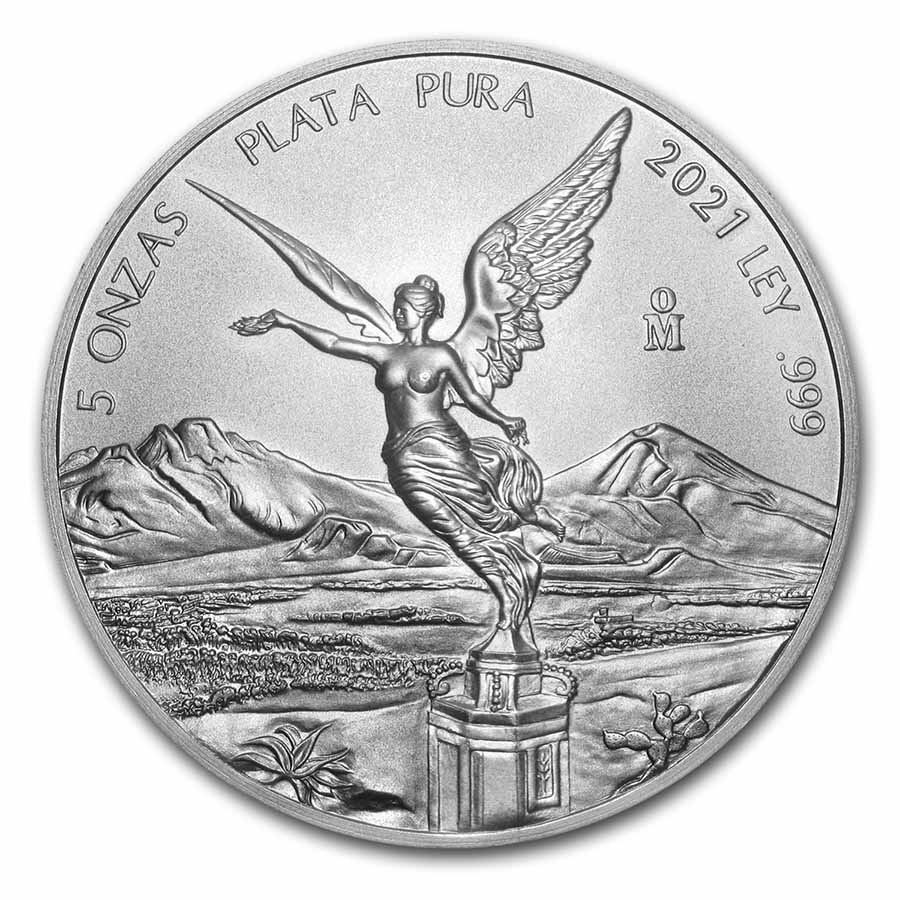 Buy 2021 Mexico 5 oz Silver Libertad BU