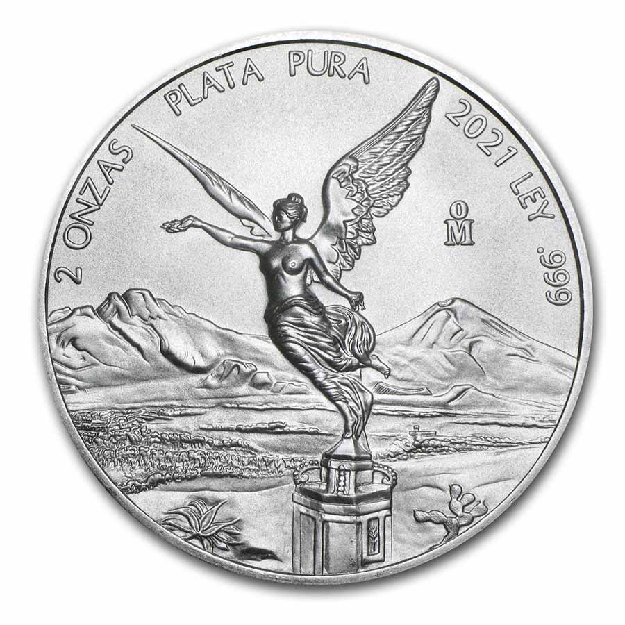 Buy 2021 Mexico 2 oz Silver Libertad BU - Click Image to Close