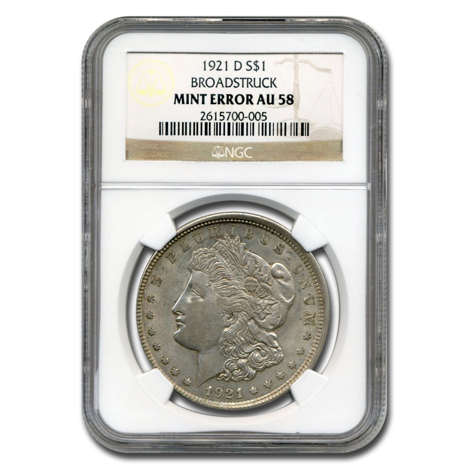 Buy 1921-D Morgan Dollar AU-58 NGC (Broadstruck) - Click Image to Close