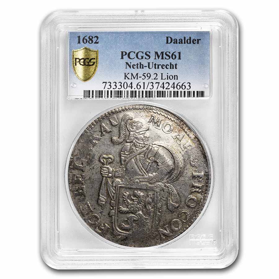 Buy 1682 Netherlands AR Lion Dollar Utrecht MS-61 PCGS (KM-59.2)