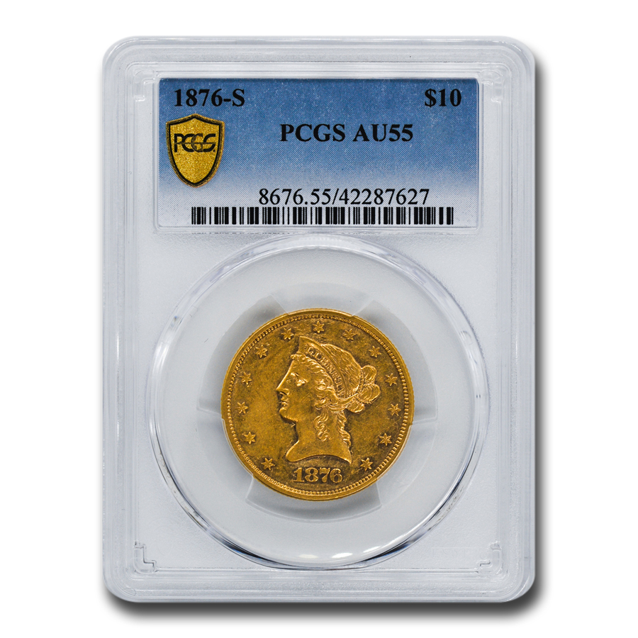 Buy 1876-S $10 Liberty Gold Eagle AU-55 PCGS