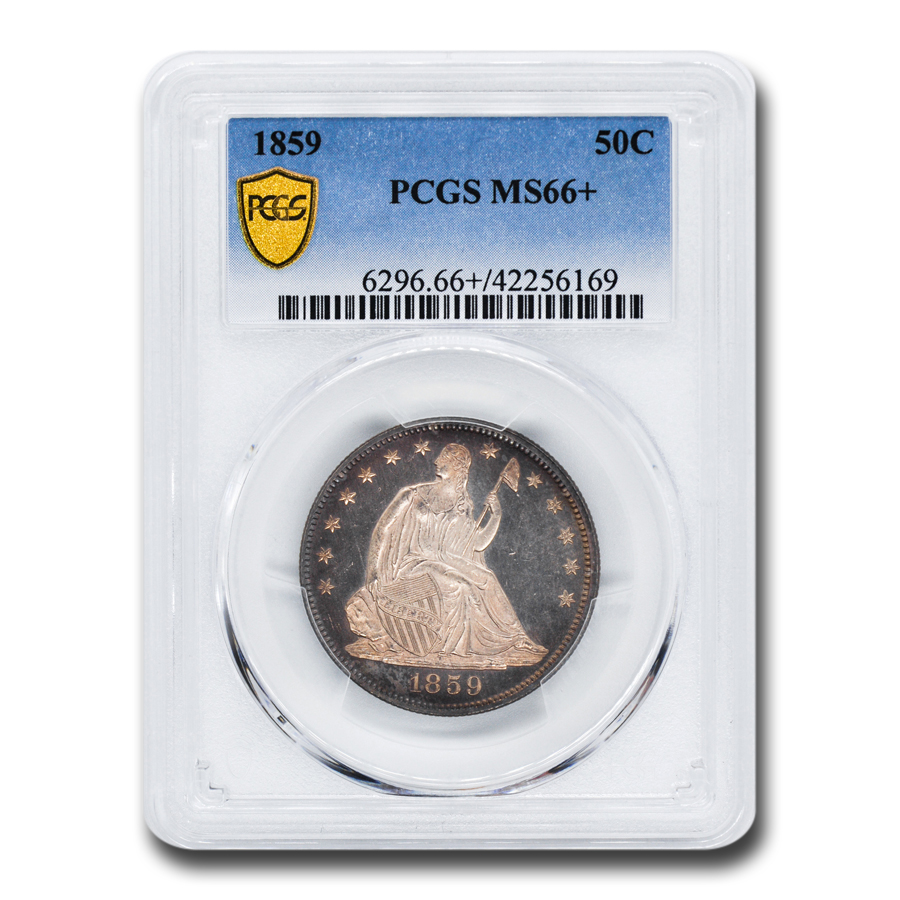 Buy 1859 Liberty Seated Half Dollar MS-66+ PCGS