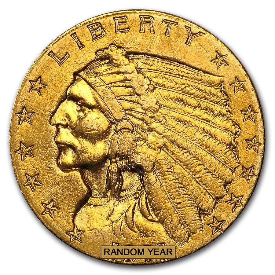 Buy $2.50 Indian Gold Quarter Eagle (Cleaned)