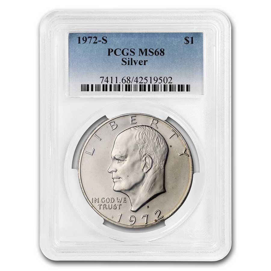 Buy 1971-1976 Silver Eisenhower Dollar MS-68 PCGS (Random Year) - Click Image to Close