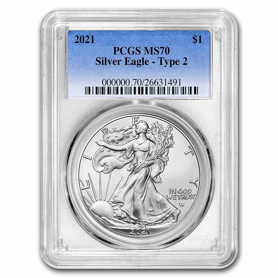 Buy 2021 American Silver Eagle MS-70 PCGS (Type 2)