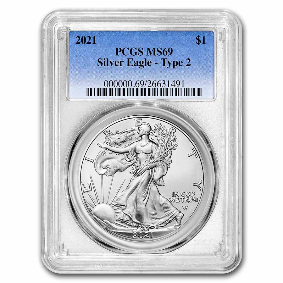 Buy 2021 American Silver Eagle MS-69 PCGS (Type 2)